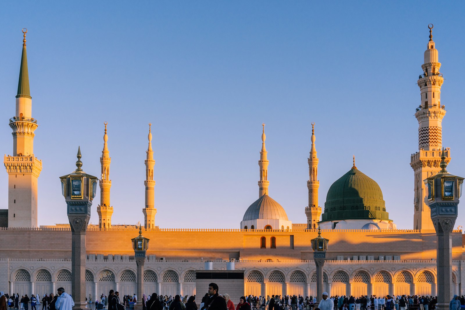 A mosque dome against an evening sky